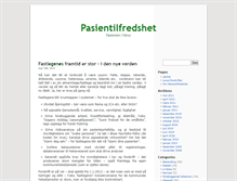 Tablet Screenshot of pasientilfredshet.no